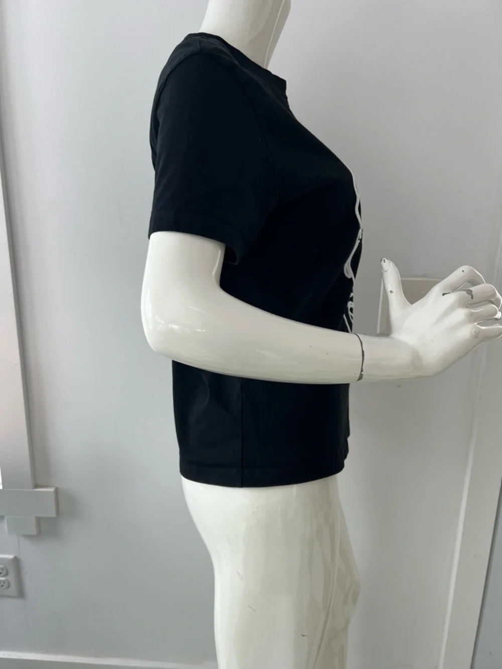 Zara T shirt with embroidery art 100% Cotton Medium black - Picture 5 of 9